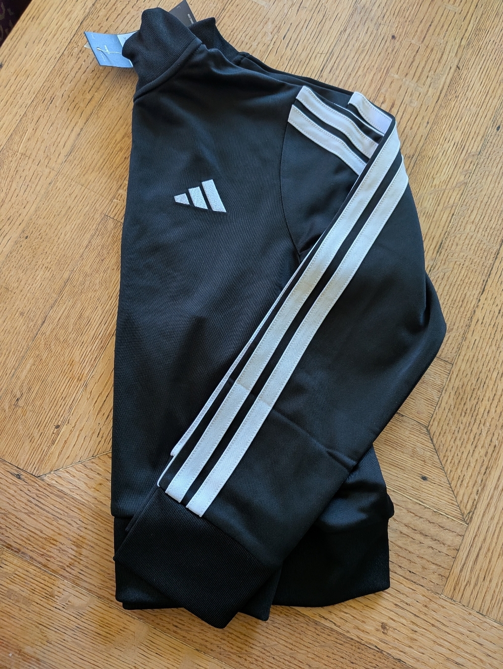 Adidas Youth Small Black Full-Zip Tricot Jacket